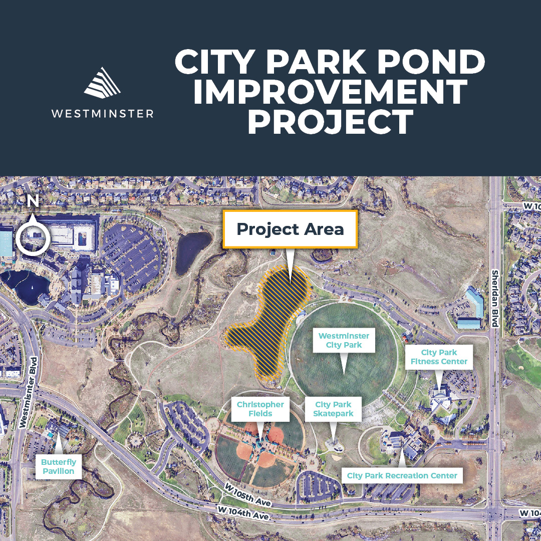 Map of pond location in relation to nearby landmarks